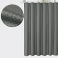 thumbnail image 1 of Shower Curtain Waffle Textured 120GSM Soft Fabric Bath Curtains with 12 Plastic Hooks, Water Repellent, Machine Washable - 72W" x 72H", Gray, 1 of 4