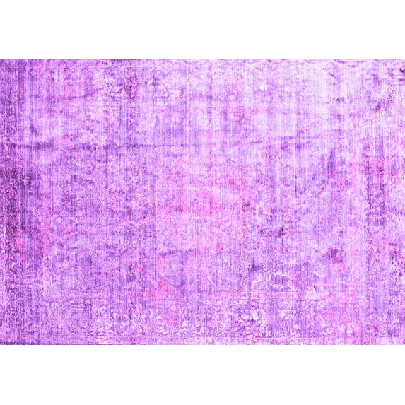 Ahgly Company Indoor Rectangle Abstract Purple Contemporary Area Rugs, 6' x 9'