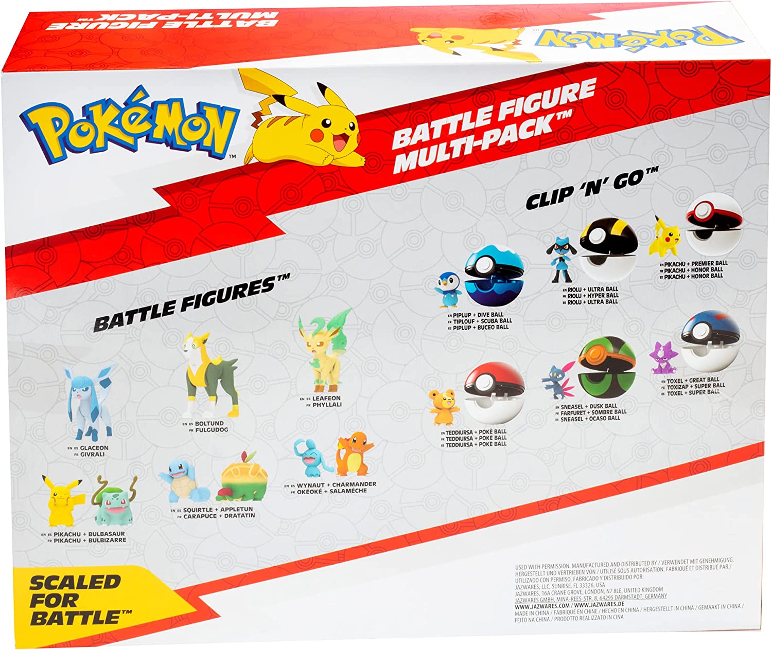 Pokemon Battle Figure Multi Pack Toy Set, 8 Pieces - Generation 8 - Includes Pikachu, Eevee, Wooloo, Sneasel, Yamper, Ponyta, Sirfetch'd & Morpeko 