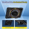 thumbnail image 3 of 3in1 Rotating Stand Case for Xiaomi Redmi Pad Pro/Xiaomi Poco Pad 12.1 inch 2024 with Hand/Shoulder Strap, Shockproof Rugged, Black, 3 of 7