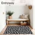 thumbnail image 3 of ODIKA 3'x5' Machine Washable Non-Slip Area Rug, Frontier Heritage Festive Decoration Textile High Traffic Rug with Pad, Black, 614014, 3 of 8