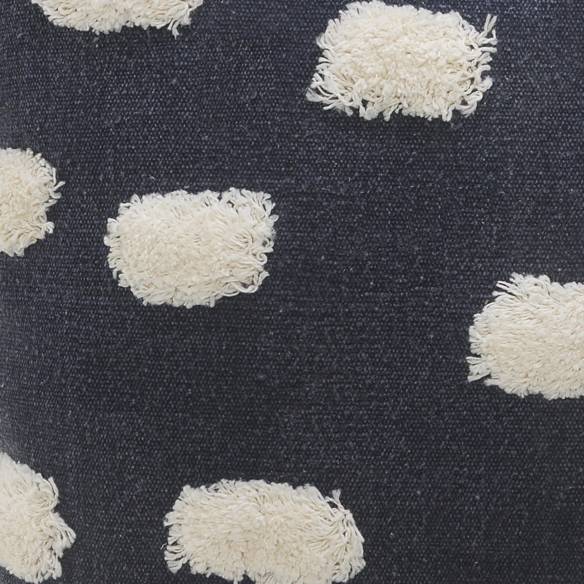 Laddha Home Designs Handwoven Abstract Dot Cotton Throw Pillow Cover - 20" - Blue and White