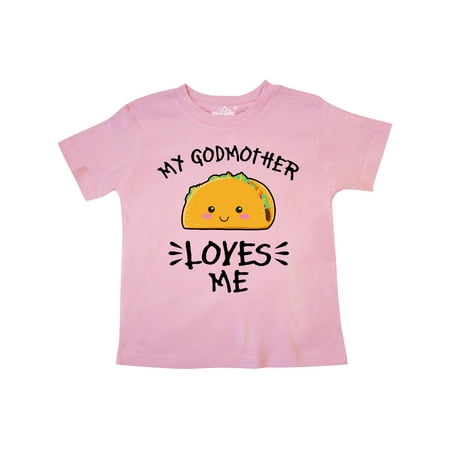 

Inktastic My Godmother Loves Me with Taco Illustration Gift Toddler Boy or Toddler Girl T-Shirt
