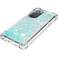 thumbnail image 6 of Compatible with Motorola Moto Edge Plus 2022 Case Glitter Liquid Cute Clear Phone Case Floating Quicksand Shockproof Protective Bumper Soft TPU Case for Moto Edge Plus 2022 5G Star Blue YB, 6 of 13