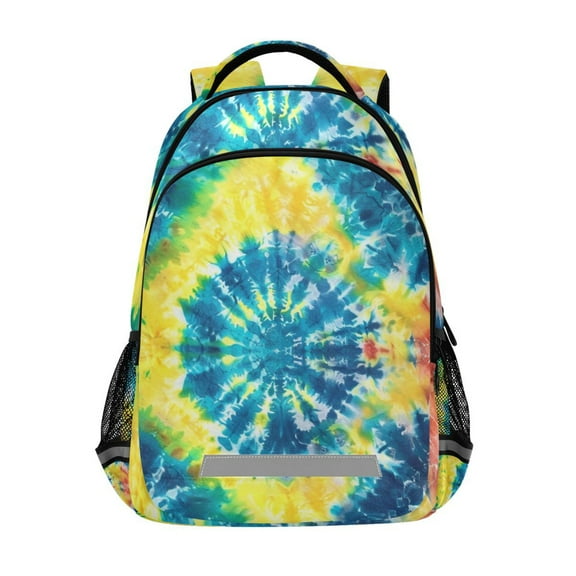 ALAZA Blue Tie-dye Backpack Elementary School Bag Bookbag Travel Rucksack