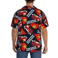 thumbnail image 3 of KLL Fire Rescue With Red Helmet And Truck Print Men's Shirt Short Sleeve Button Down Summer Cuba Beach Shirts- 4X-Large, 3 of 5