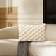 thumbnail image 3 of Funda de almohada lumbar de terciopelo con diseño de copos de nieve (30 x 50 cm) | Funda de cojín acolchada suave para sofá de oficina | Cojín de noche con cremallera oculta | Funda de almohada decor, 3 of 5