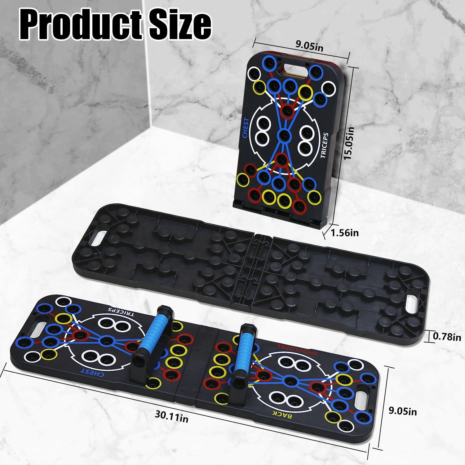 Teqhome Push up Board Portable Exercise Equipment Home Gym Equipment 15 Abs Fitness Accessories with Pilates Bar Resistance Bands Roller Wheel  at Home