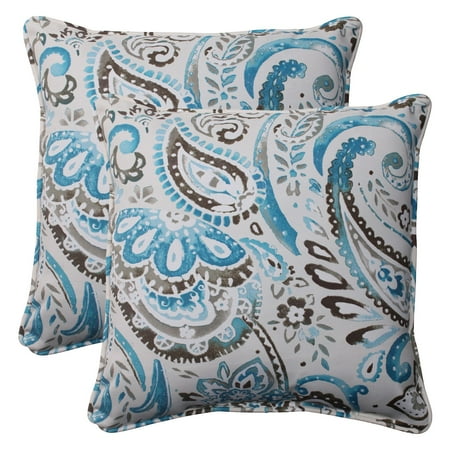 Pillow Perfect Outdoor/ Indoor Vermilya Tidepool 18.5-Inch Throw Pillow (Set of 2)