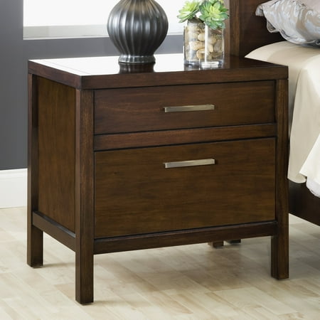 Uptown 2-Drawer Charging Station Nightstand - Truffle - Walmart.com - Uptown 2-Drawer Charging Station Nightstand - Truffle