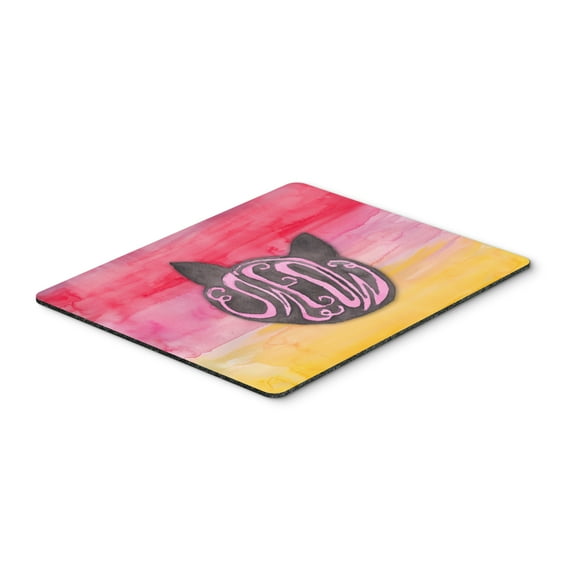 Cat Face Meow Watercolor Mouse Pad Hot Pad or Trivet