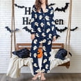 thumbnail image 4 of Lopecy-Sta Two Piece Lounge Sets for Women Casual Long-Sleeved Button Up Pajama Sets Loungewear Halloween Nightwear for Party Wear, 4 of 6
