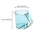 thumbnail image 2 of DEEPCRAFF Kids Rinse Cup for Brushing Teeth 2Pcs Round Cup Mouth Simple Shape Plastic Blue, 2 of 8
