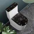 thumbnail image 3 of HELLHERO Bathroom Toilet Cover Set for Stretch Elastic Fabric Elastic Bottom Easy to Clean Dust-Proof Adjustable Machine Washable Durable, Spider Web, 3 of 8