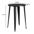 thumbnail image 3 of Flash Furniture 30" Round Metal Patio Bar Table with Protective Rubber Floor Glides, Black, 3 of 3