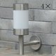 thumbnail image 4 of Naiovety 2/4xAcero inoxidable Lámpara de valla de luz de pared LED de luz solar de acero inoxidable Jardín al aire libre Iluminación y accesorios 2 piezas Naiovety HA0505-01B, 4 of 6
