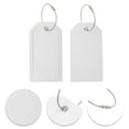 thumbnail image 3 of Unique Bargains 1 Pc Solid Color Irregular Luggage Tag for Travel White PU, 3 of 5