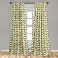 thumbnail image 2 of Leafy Design Window Curtains, Autumnal Vibes Wild Nature Ivy Look Leaves Pattern Cottagecore Art, Lightweight Decor 2-Panel Set with Rod Pocket, Pair of - 28"x84", Apple Green Fern Green, by Ambesonne, 2 of 3
