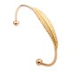 thumbnail image 1 of Sparkly Leaf brazalete de la boda de la novia pulsera ajustable pulseras manguito de oro tono de las mujeres de las niñas amante de regalos, 1 of 2