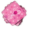thumbnail image 2 of Breast Cancer Awareness Ribbon Balloons Foam Coaster Set of 4, 2 of 3