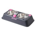 thumbnail image 1 of Comedero doble de acero inoxidable para gatos. Duradero y fácil de limpiar. Ideal para las comidas y el agua de tu gatito., 1 of 3