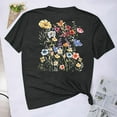 thumbnail image 5 of Aloohaidyvio Graphic T Shirts for Women,Summer Womens Vintage Flowers Crew Neck Printed Shirt Spring Boho Flower Graphic Tee 2024 Wildflower Botanical Short Sleeve T Shirt, 5 of 6