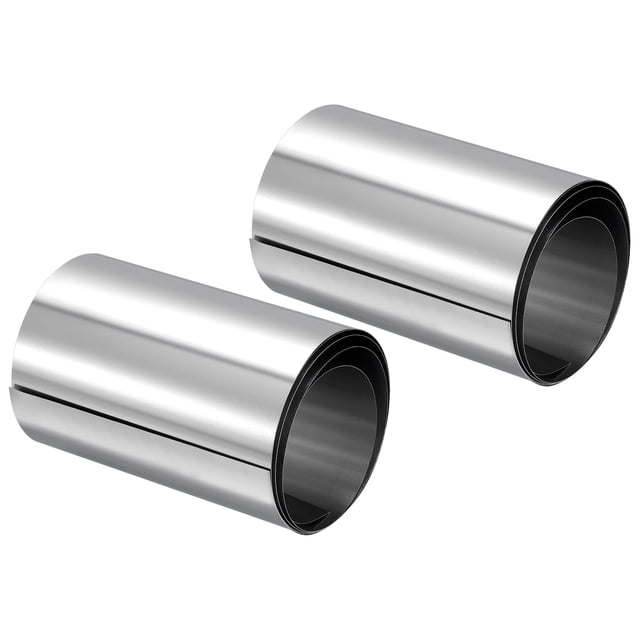 0.1x100x1000mm 304 Inoxidable Acero Rollo Hoja Fina Placa Hoja Lámina para Artesanías, Electrónico Equipo, Plateado Tono 2uds