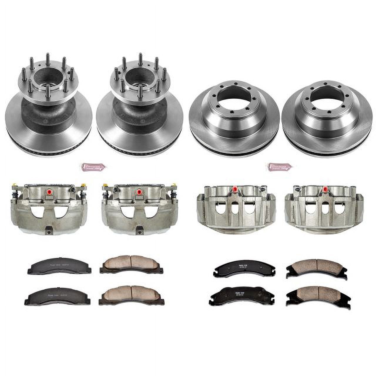 PowerStop Front and Rear Stock Replacement Brake Pad and Rotor Kit with Calipers Fits: FORD Select Models KCOE4132