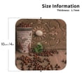 thumbnail image 3 of Disketp Coffee Beans Funny Coasters,6 Pcs Leather Coasters With Holder, Perfect Housewarming Hostess Gifts,Protect Furniture From Water Marks Scratch And Damage, 3 of 9