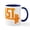 White/Navy Inside, variant on CafePress - Beast Gold Mug - 11 oz Ceramic Mug - Novelty Coffee Tea Cup