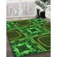 thumbnail image 3 of Ahgly Company Machine Washable Indoor Round Transitional Dark Forest Green Area Rugs, 6' Round, 3 of 7