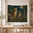 thumbnail image 5 of Cats Night Forest with Two as Figures, Playful Illustration for Cat Lovers, Cat Wall Art, Valentine'S Day Gift, Tapestry Wall Hanging for Bedroom, Living Room and Dorm, 5 of 7