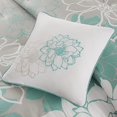 thumbnail image 4 of Madison Park MP10-2639 Lola 7 Piece Print Comforter Set, Queen, Aqua, 4 of 4