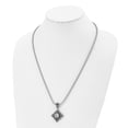 thumbnail image 4 of Stainless Steel Necklace with Pendants Chain Polished and Enameled w/Glass 24in 24 inch, 4 of 5