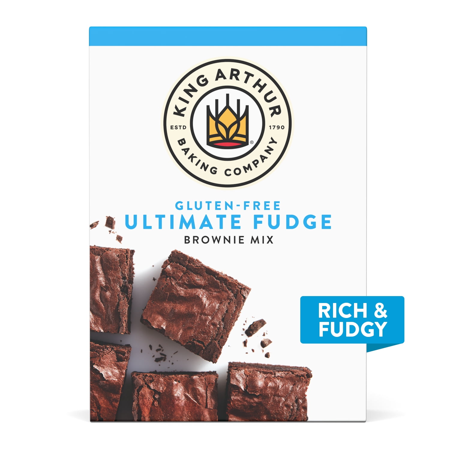 King Arthur Baking Company, Non-GMO Project Verified and Gluten Free Fudge Brownie Mix, 17 oz Box