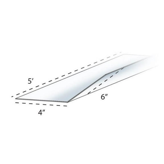RDP 110° Angle Roof to Wall Flashing (3" x 5" x 5', White, Steel)