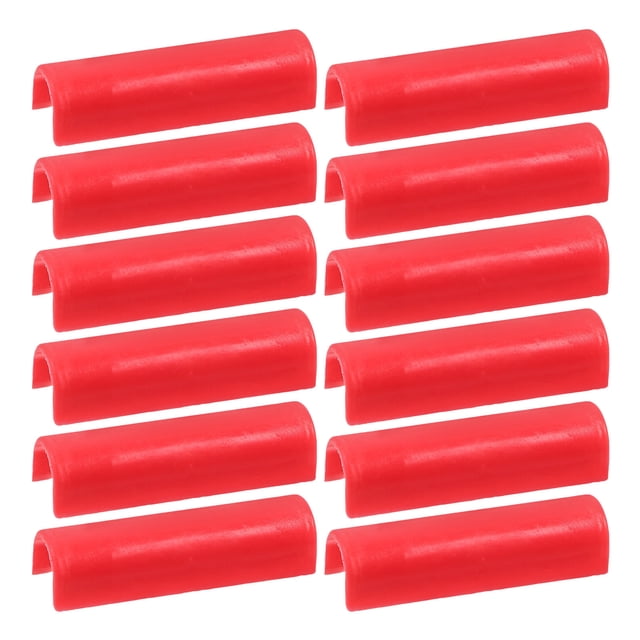 Phenofice 50Pcs Braces Cover Tile Cutter Positioning Protectors Red Plastic U Shaped