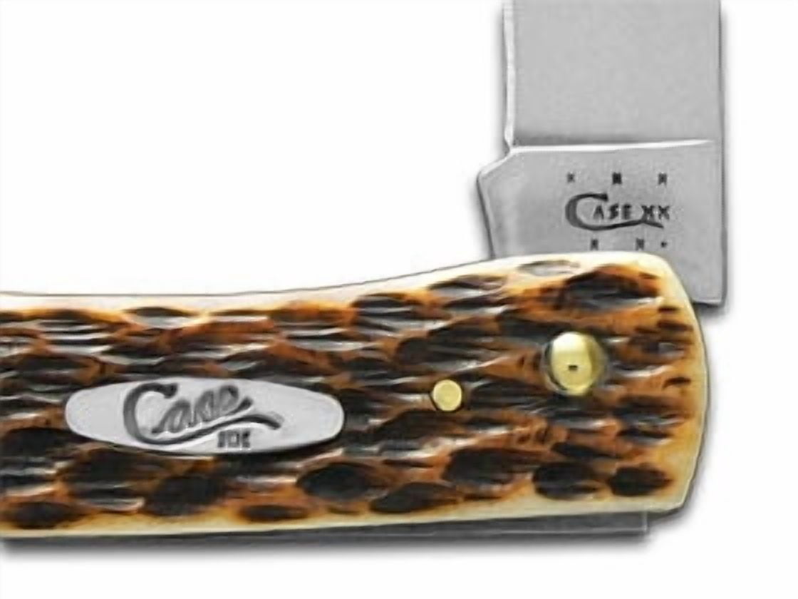 Case XX Knives Case XX Sod Buster Jr Folding Knife Amber Jigged Bone CA245