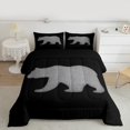 thumbnail image 2 of Manfei Cartoon Bear Print Queen Comforter Set for Teen, Rustic Farmhouse Bedding Sets, Jungle Wildlife Reversible Bedding Comforter Set, Microfiber Bedroom Decor, 3 Pieces, 2 of 8