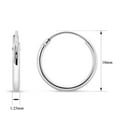 thumbnail image 6 of SuperJeweler 12MM Endless Hoop Earrings in Sterling Silver for Women, 6 of 6