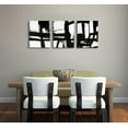 thumbnail image 6 of 3 Piece Contemporary Canvas Wall Art, Black and White Abstract Pictures Prints Stretched for Living Room Bedroom Home Office Decor Ready to Hang Each Mordern Artwork Framed 12"X16", 6 of 6