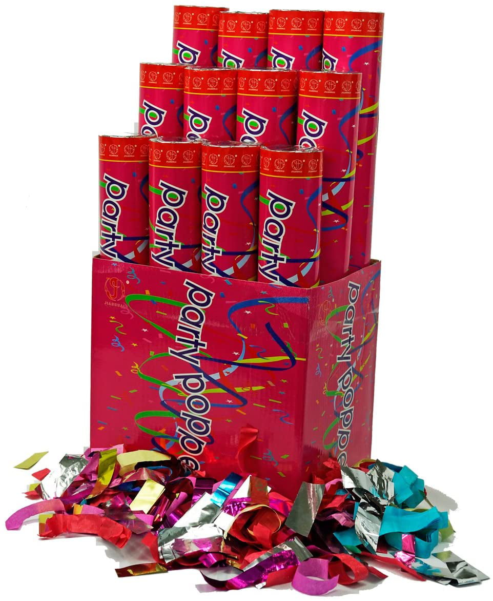 Pkg/1 12 Inch Confetti Cannons Air Compressed Party Poppers 1/pkg