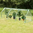 thumbnail image 4 of Green Outdoor Waterproof Portable Plant Greenhouse with 2 Clear Zippered Windows, 4 of 11