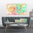 thumbnail image 1 of Red Green Paper Flower - Floral Art Canvas Print, 1 of 3