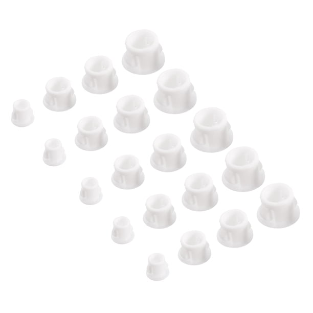 Tapones de plástico Unique Bargains 100uds 4 Tamaños blanco
