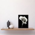 thumbnail image 2 of Batik Style Black and White Calla Lily Flower Artwork Framed Wall Art Print A4, 2 of 4