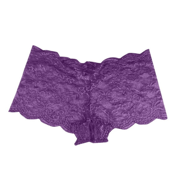 JIKNTTR Ladies Soft Brief Underwear Lace Open Multi Color Plus Size Breathable Dailywear Panties Lightweight Comfy Stretch Underpants