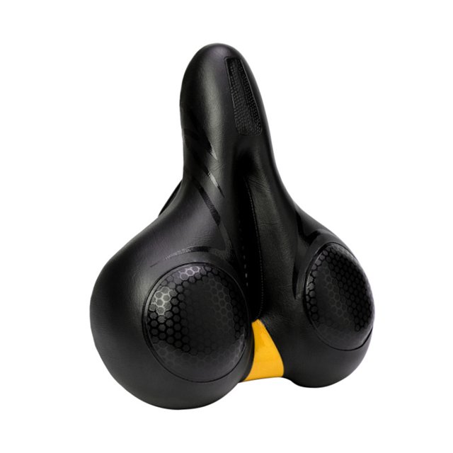 Greeniant Cojín para asiento de bicicleta, resistente al agua, asiento de cuero absorbente de golpes, bicicleta de montaña, ciclismo de carretera, Ciclismo Amarillo negro Greeniant OD022164-04