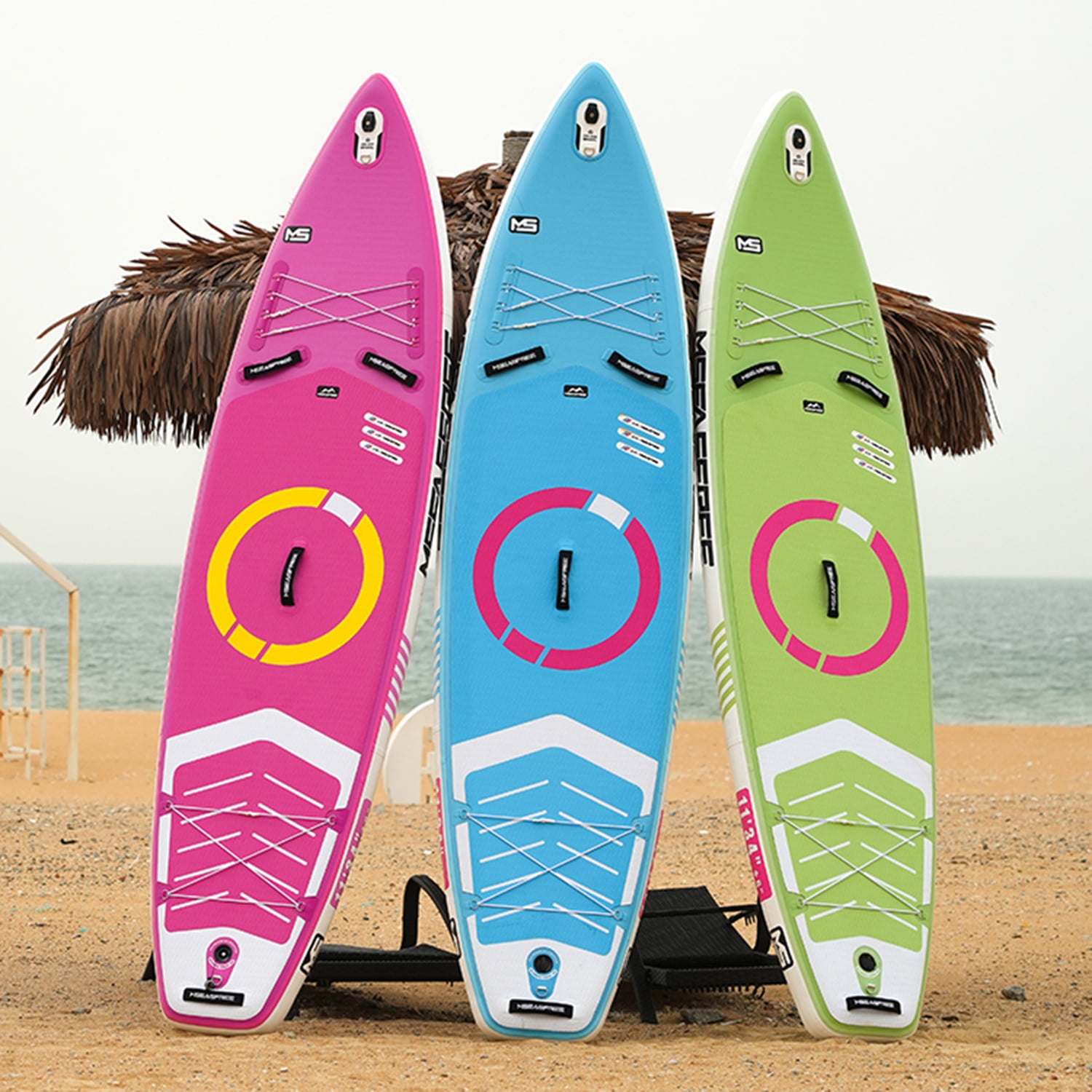 Kadyn Inflatable Stand Up Paddle Board with1 Fin, 1 Banner, 1 Paddle, 1 Pump, 1 Safety leash and 1 Backpack, Stand-Up Paddleboards for Beginners, Green Leaf Kadyn Inflatable Stand Up Paddle Board with1 Fin, 1 Banner, 1 Paddle, 1 Pump, 1 Safety leash and 1 Backpack, Stand-Up Paddleboards for Beginners, Green Leaf