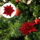 thumbnail image 2 of 7 piezas de flores artificiales decorativas con purpurina navideña., 2 of 6